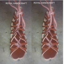 Roman leather caligae footwear pair leather lace fasten caligae pair new