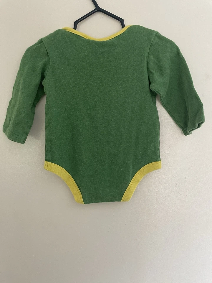 Body John Deere Bebé Niño Papá Pequeño Granjero Algodón Manga Larga Verde 9 M Foto 4 de 4