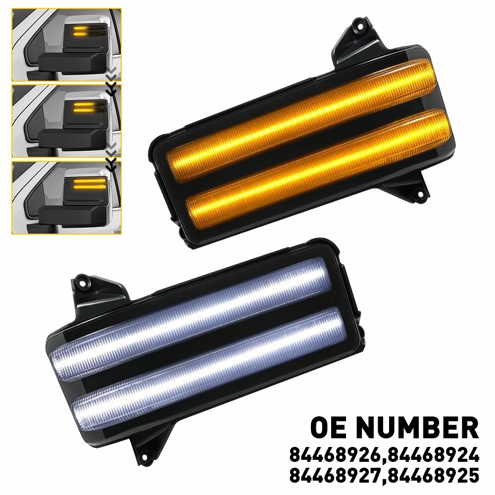 For 2020-2024 GMC Sierra 2500HD 3500HD Side Mirror Signal Lights