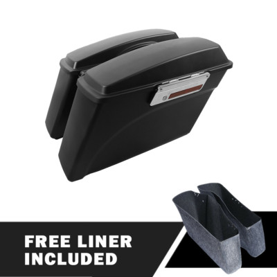 Hard Saddle bags Trunk W/Lid Latch & Key Fit For Harley Road Glide King 94-13 12
