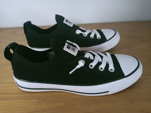 Converse Size 6-36.5 Chuck Taylor All Star Shoreline Knit Slip On Low Top Black - Picture 16 of 24