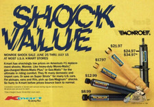 1989 Vintage Print Ad Kmart Monroe Shock Value Sale Mono-Matic Plus Gas-Matic