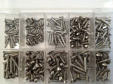 SLOT COUNTERSINK SELF TAPPING SCREWS IN STAINLESS ASSORTED SIZES