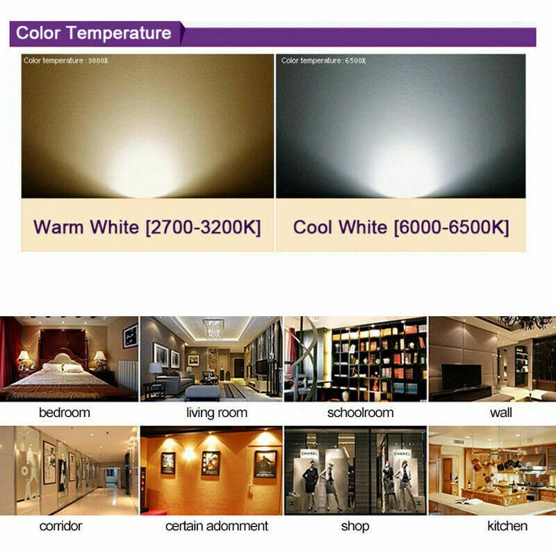 1-10X Dimmable LED Spotlight Bulbs GU10 MR16 E27 E14 9W 12W 15W Lamp 110V 220V K - Image 3 of 4