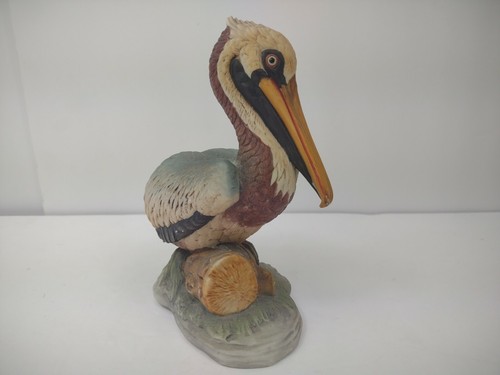 Vintage Lefton Porcelain Pelican Bird Figurine Bisque Hand Painted nautical 6" - Picture 4 of 9