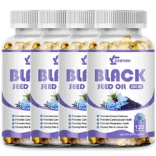 Black Seed Oil Softgel Capsules (NON-GMO & Vegan), Cold Pressed, Nigella Sativa