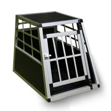 Trasportino per Cani, Porta Singola 54x69x50 cm in Alluminio e MDF, Leggero con Angoli in Plastica, per Bagagliaio Auto, adatto a Cani di Piccola Taglia come Corgi e Bulldog Francesi Trasportino per Cani, Porta Singola 54x69x50 cm in Alluminio e MDF, Leggero con Angoli in Plastica, per Bagagliaio Auto, adatto a Cani di Piccola Taglia come Corgi e Bulldog Francesi