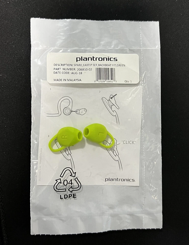 Genuine Plantronics 206810-02 Spare Ear Tips for BackBeat FIT, 2100, 3100, 3150 - Image 3 of 4