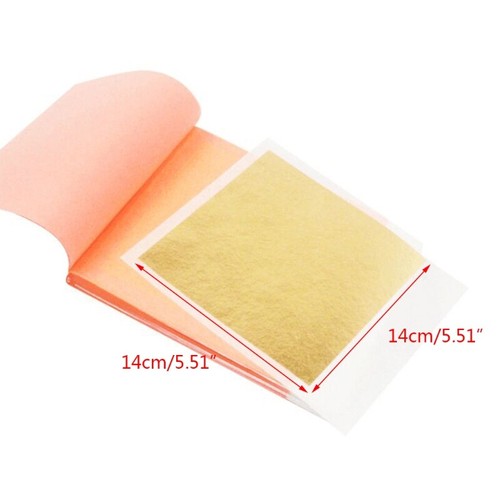 25 Sheets Shiny Gold Leaf Set Jewelry Making Decoration Supplies 14x14 for - Picture 8 of 11
