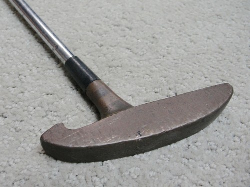 Putter De Golf Vintage Axaline M5 - Tête Laiton, Manche Acier 38,5" - Droitier Ou Gaucher