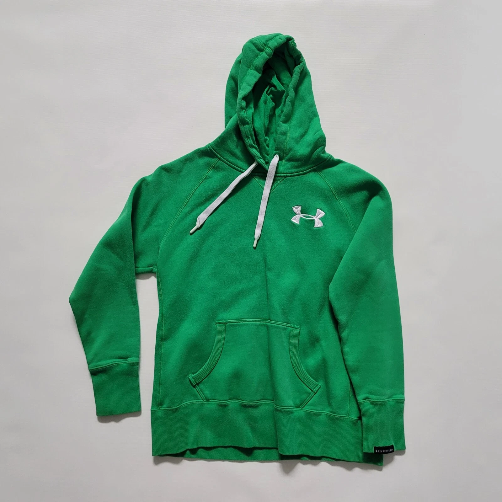 Under Armour Storm ColdGear Hoodie Sweatshirt Fleece Lined Cotton Loose Green S