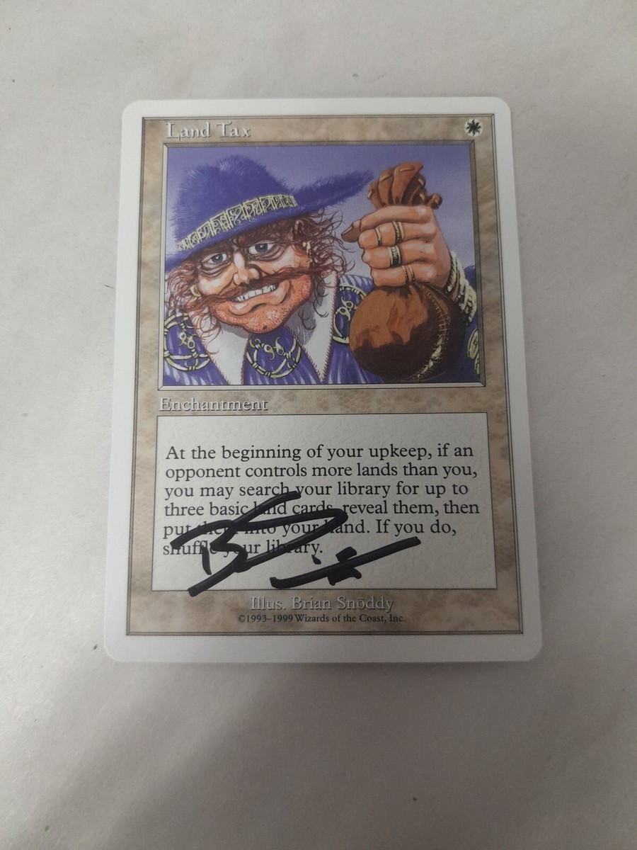 Land Tax Magic The Gathering MTG Signed Fourth Edition | eBay