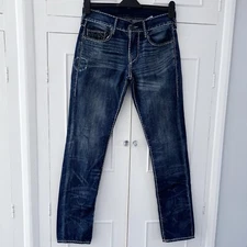 True Religion Geno No Flap Cable Stitch Jeans W29” L34” Relaxed Slim Mens Blue