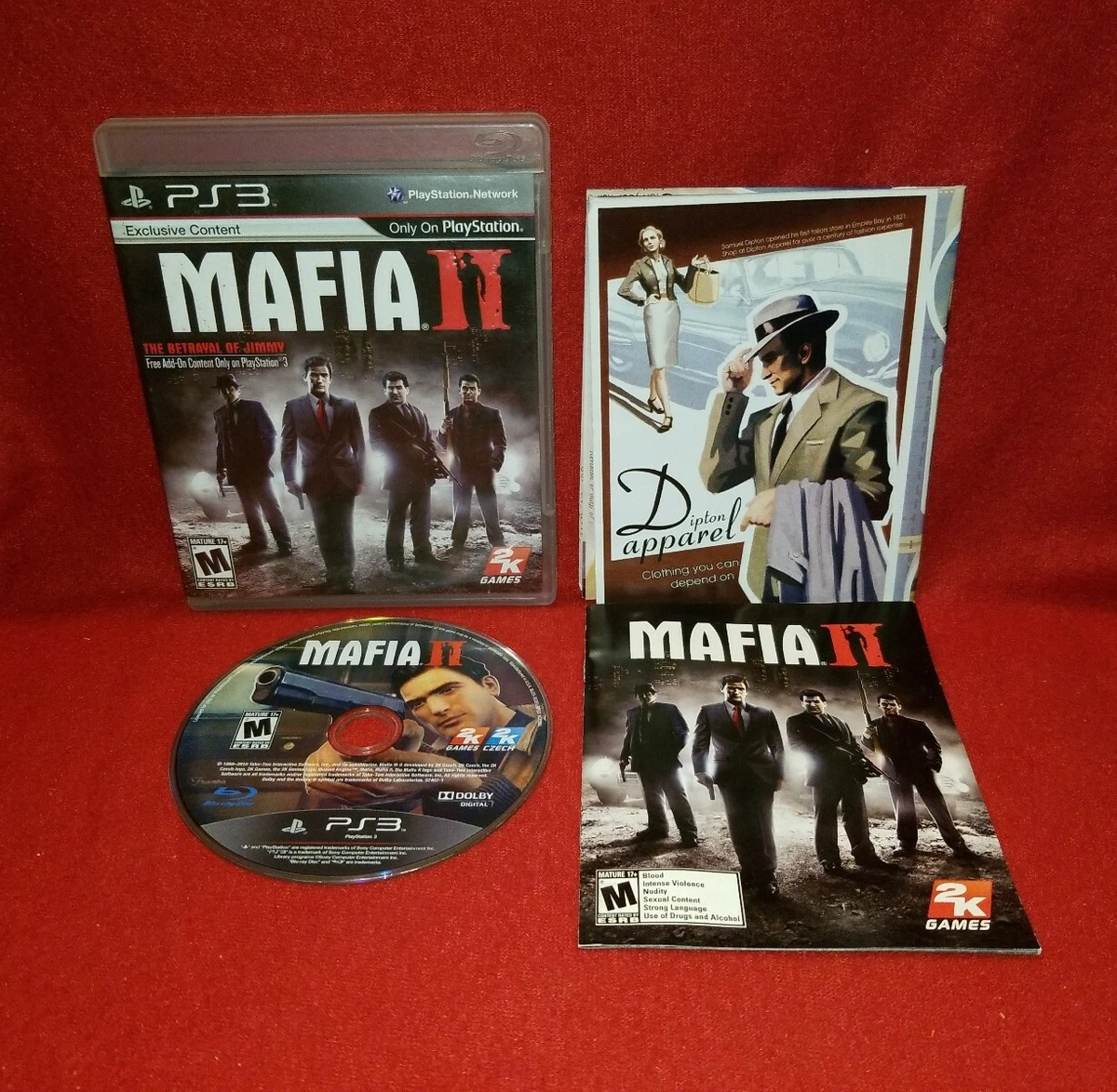 Mafia II 2 Playstation 3 PS3 MINT Condition With POSTER/ MAP Fast DISPATCH