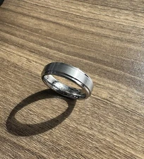 Triton Men's Tungsten Carbide TC 850 sz 9.25 Comfort Fit Band Ring Silver