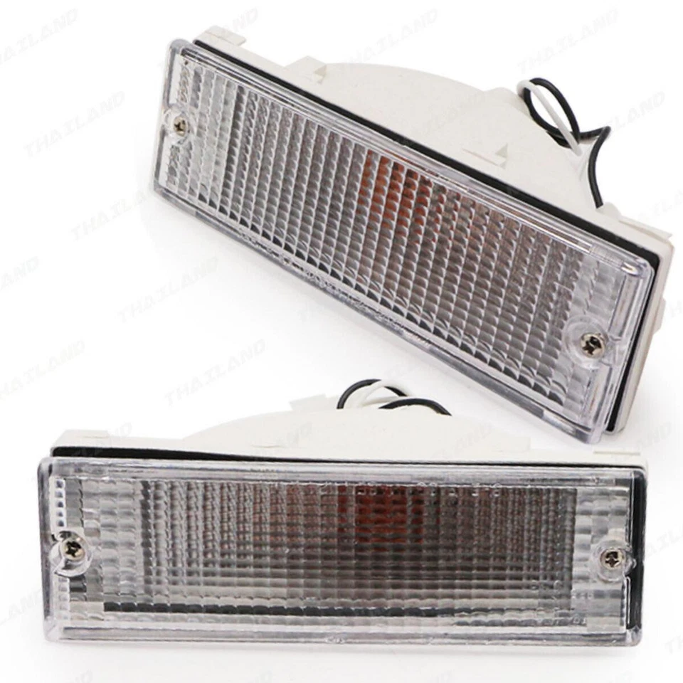 Set Clear Bumper Light Lamp For Mitsubishi Mighty Max L200 Dodge Ram50 1990 - 95 Foto 4 de 4