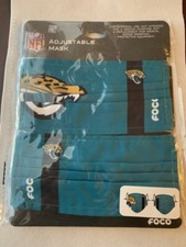 NEW SEALED NFL Jacksonville Jaguars Adult FACE Mask 2 Pack ADJUSTABLE