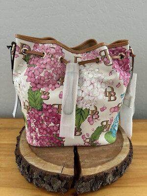 Dooney & Bourke Hydrangea Cream Monogram Drawstring BHYMO1961CCBS