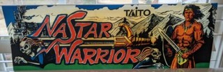 NASTAR WARRIOR (Rastan sequel) original flexi arcade marquee