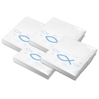 Itenga 80X Servietten Fisch Hellblau Kommunion Konfirmation Taufe Firmung Neu