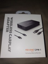 Rexing CPW-1 Wireless CarPlay Adapter - Black, NEW