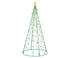 Light-Up, Multi-Colored Twinkle Christmas Tree, 100 Lights, 7 Feet Tall