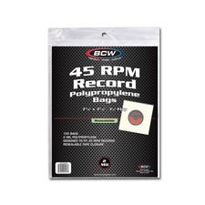 100 Pack Resealable 7in Vinyl Record Bags 45 RPM Archival Sleeves
