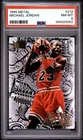 1995-96 Fleer Metal -Michael Jordan #212 Chicago Bulls Graded Card PSA 8 NM-MT