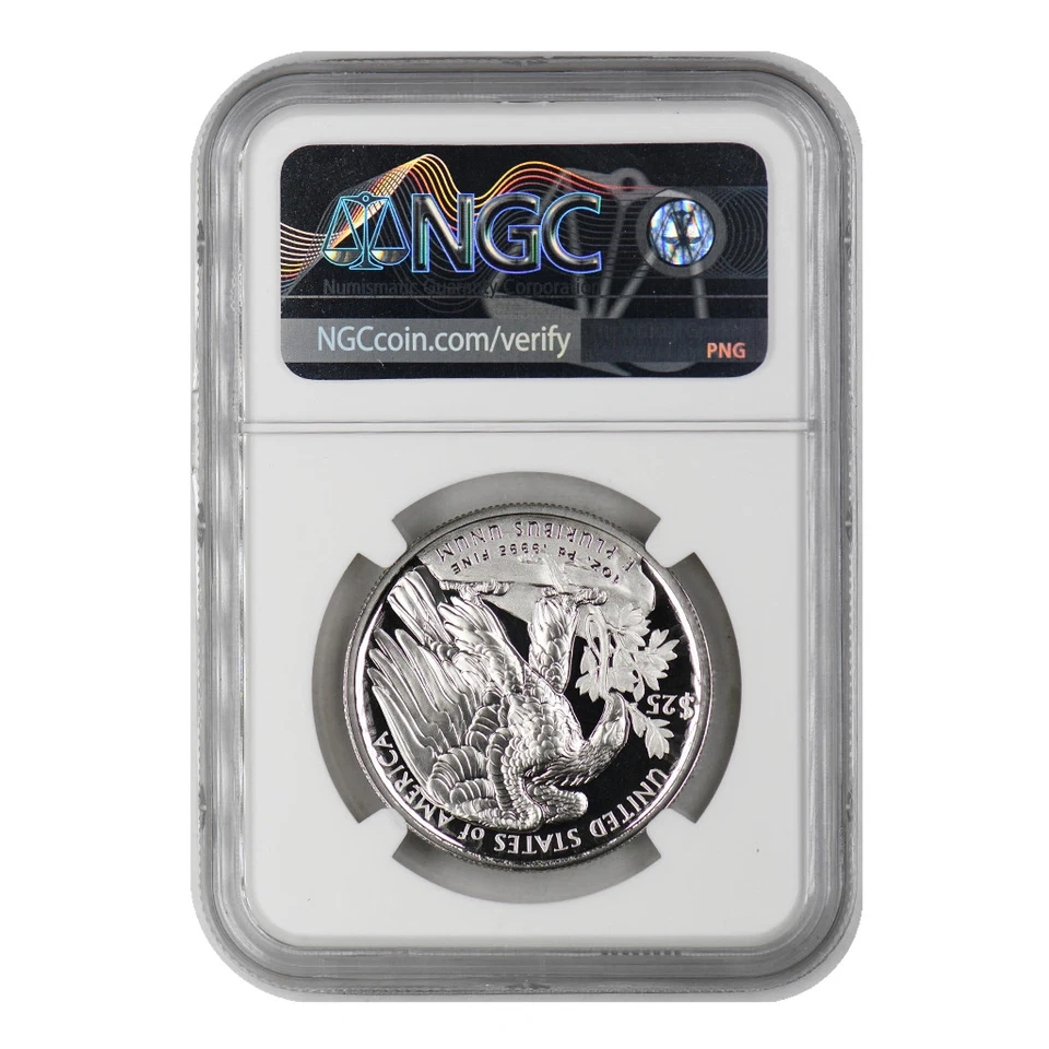 Palladium Eagle 2018-W $25 NGC PF-70 ULTRA CAMAFEO alto relieve primeros lanzamientos Foto 2 de 2