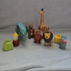 Vintage 1973 Fisher Price Little People Circus Train Animals #991 Lion Bear Zoo
