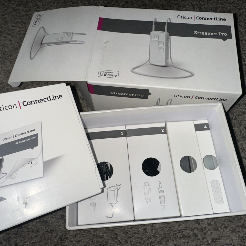 Oticon ConnectLine Streamer Pro Wireless Bluetooth Hearing Aid ...