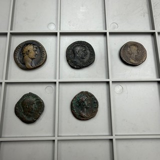 Rom Lot aus 5 Münzen Sesterz As Antike Hadrian Gordian III. Crispina