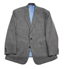 Oak Hill 2XLT 54L Gray Plaid Blazer Jacket Sport Suit Coat All Season Stretch