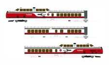 RAPIDO 203509 HO AMTRAK UAC 3 UNIT TURBOLINER 2.0 #50 ESU LOK SND 5 DCC/SND  NIB