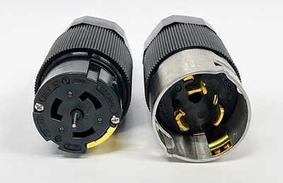 Hubbell CS8364L/CS8365L 50A 250V 3P 4W Male/Female Twist Lock Plug Set