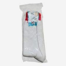 Vintage Kmart Thermal Knit Boot Socks Cotton Red Top Fits Size 10.5-11.5 USA New