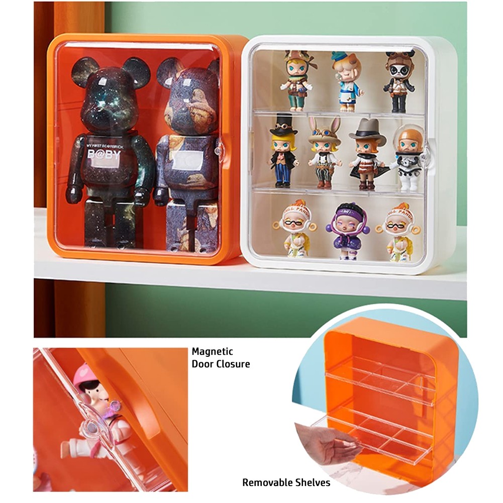 OnDisplay Clear Figurine Display Box - Table or Wall Mount Action Figure Cabinet