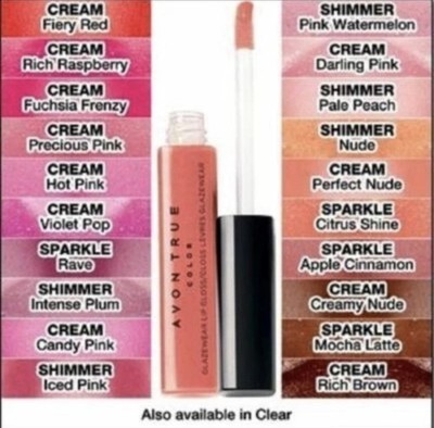 Avon Glazewear Lip Gloss Ultra, True Color or Summer Sheers. Choose Shade. New