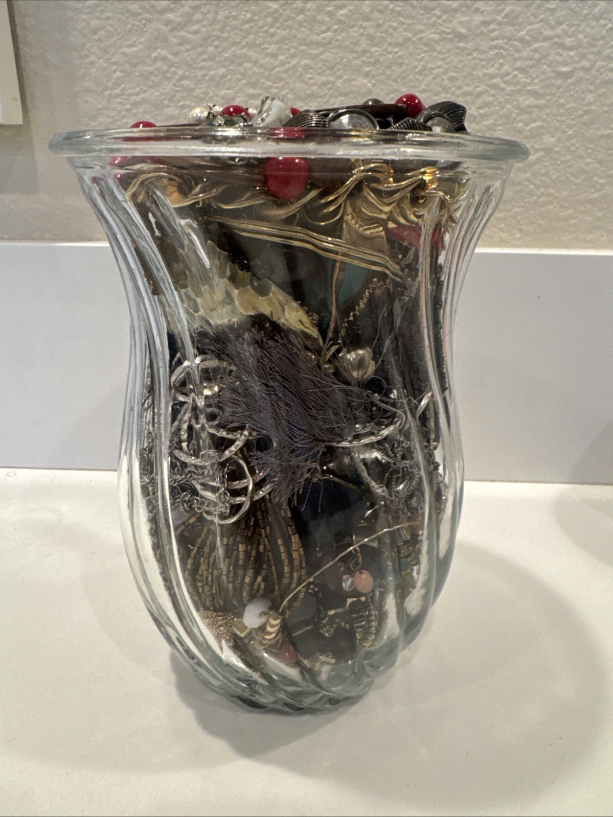 Curated Mystery Jewelry 4lb oz Jar Wearable Vintage-Mod- Gold Silver Tone 