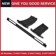 3Pcs Black Dashboard LH & RH Cup Holder Set & Trim Panel for BMW E90 E91 E92 E93