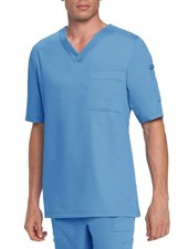 Grey's Anatomy by Barco Men's 3-Pocket V-Neck Scrub Top Ciel Blue 0103