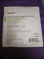 1~McKesson Hydrocellular Foam Dressing Silicone Adhesive w/ Border for Sacral