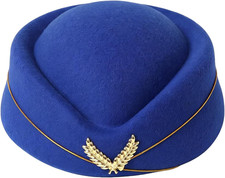 Stewardess-M&uuml;tze f&uuml;r Damen, Flugbegleiterin, Uniform, Kabinenbesatzung, Zubeh&ouml;r,