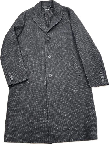 THE KOOPLES MEN’S ELEGANT WOOL BLEND COAT BLACK SPACKLE GRAY SIZE S NWT  $745 image 3