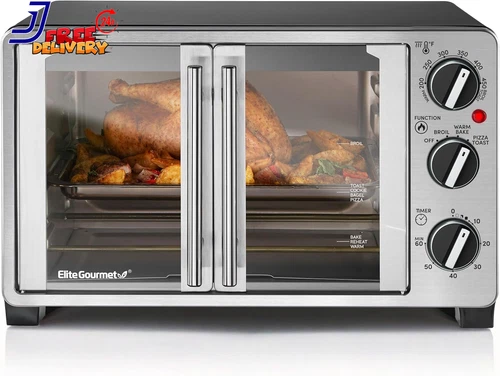 ETO2530M Double French Door Countertop Toaster Oven 25L Capacity Stainless Steel