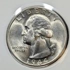 1944 S Washington Silver Quarter, Gem Uncirculated. Great Looking Original Coin