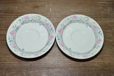 Steelite International England Tea Saucers Floral Pattern Replacement Set of 2