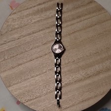 Fossil F2 Women's Silver Quartz Analog Wristwatch Water-Resistant Purple Dial