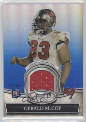 2010 Bowman Sterling Relics Blue Refractor 2/99 Gerald McCoy Rookie RC s7f