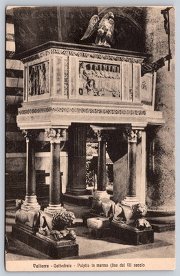 Postcard  Volterra Cathedrale Pulpito in marmo Italy
